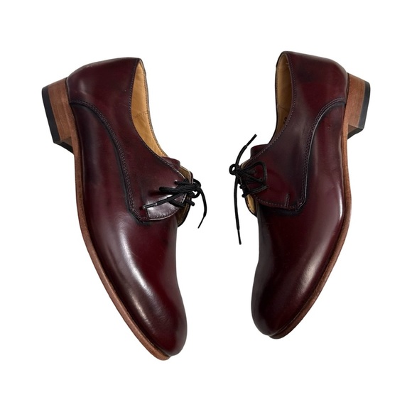 Dieppa Restrepo Burgundy Leather Oxford Shoes Women’s Size 6 Handmade Artisan - Picture 5 of 13